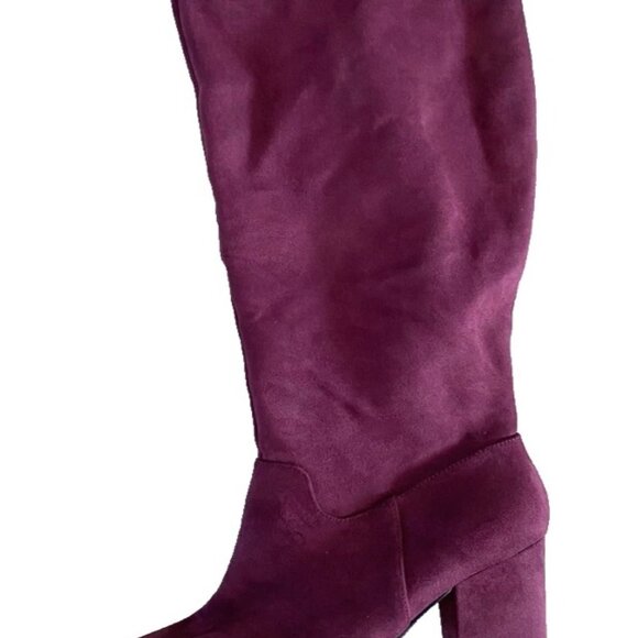 Nine West Go For It Women's Over The Knee Heeled Burgundy Boots Size 7.5 - Picture 1 of 4